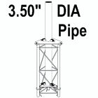 ROHN 25G Tower Top Dish Mount R-25TDM35S3KD