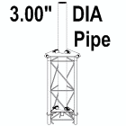 ROHN 25G Tower Top Dish Mount R-25TDM3S3KD