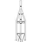 ROHN 45AG3 9 Foot Tower Top Cap Section with 2.00 OD Mast Pipe