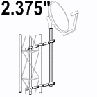 ROHN 25G Tower DBS Dish Antenna 2.375 inch Side Arm Assembly Mount R-DDM238