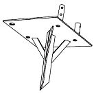 ROHN 25G Single Drive-In Base Tower Mount R-SDB25G