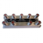 HOLLAND HRv S8 8-Way Vertical F Port Power Passing 2 -2400 Mhz  Digital Satellite Splitter 