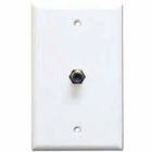 Single Satellite Cable TV F Port Wall Plate
