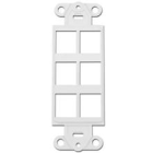 Six Port Keystone Decora Style Insert Strap