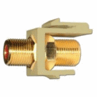 F-81 Gold Coupler Keystone Jack Module Almond