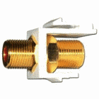 F-81 Gold Coupler Keystone Jack Module White