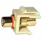 RCA to RCA Red Female Keystone Jack Insert Almond