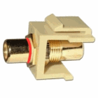 RCA to RCA Red Female Keystone Jack Insert Ivory