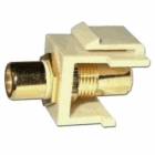 RCA to RCA White Female Keystone Jack Insert Almond