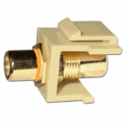 RCA to RCA Yellow Female Keystone Jack Insert Ivory