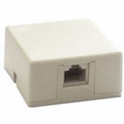 RJ45 Single Port Surface Mount Jack White