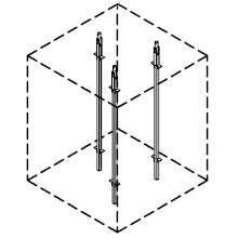 Universal Towers B-26 Hinged Concrete Base Anchor Section