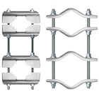 Universal 2-way Pipe to Pipe or Tower Pole Clamp Sets