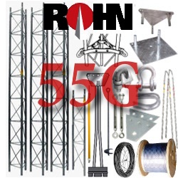 ROHN 55G Guyed Towers in Complete Pre-engineered Kits