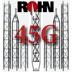 ROHN 45G Tower Sections and Concrete Bases