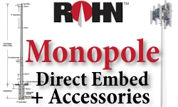 ROHN Direct Embed Monopole Towers