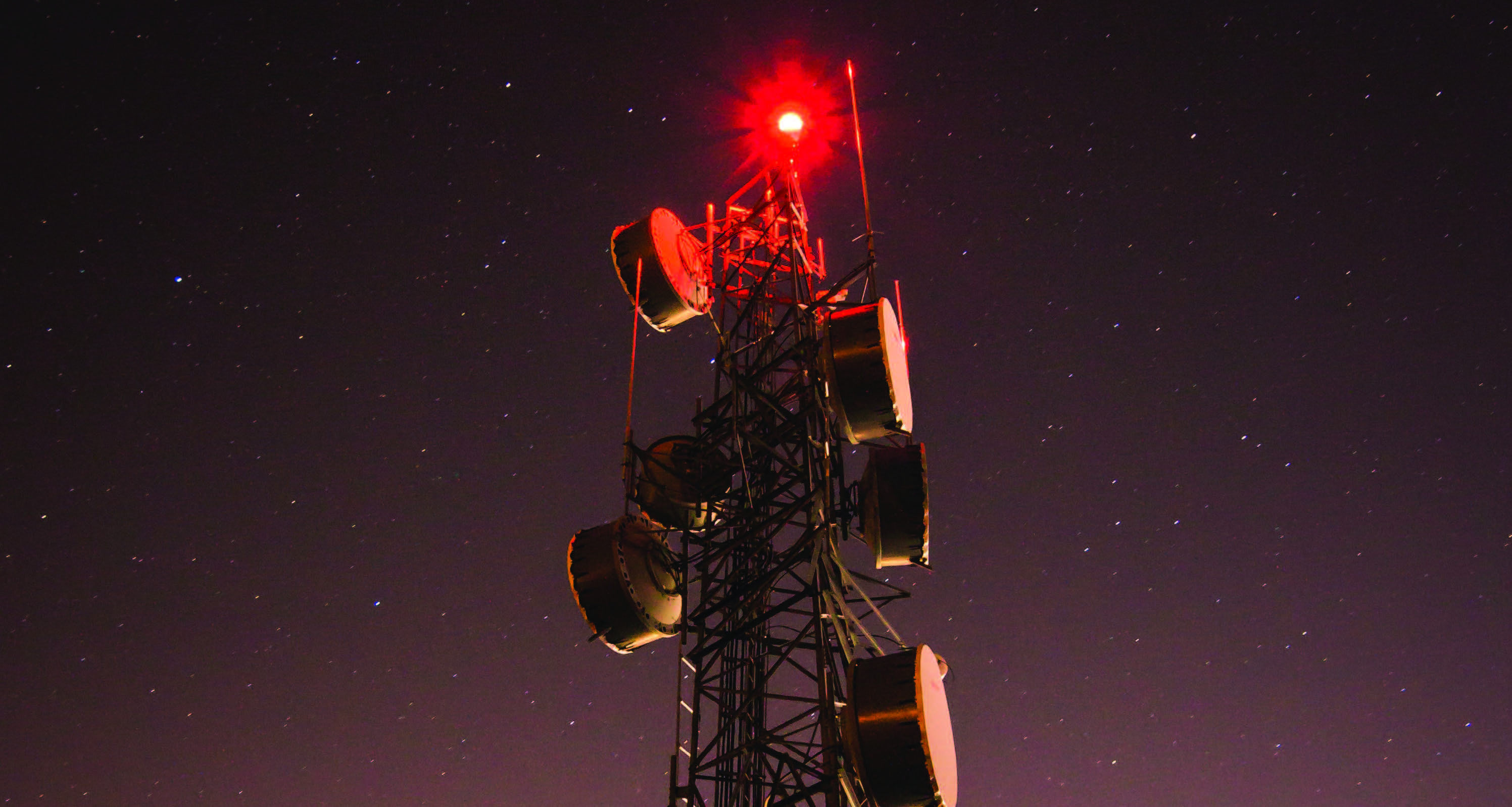 Solar Tower lighting at night