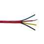 4C/16 AWG SOLID FPLR PLENUM- RED - 1000 FT