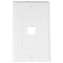 Decora Style Wall Plate with Single Port Keystone Strap