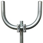 Double Side Arm Antenna Mount 1.66" OD Bullhorn U-Mast 16" wide