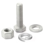 HDG Grade 5 Hex Bolt Assembly 3/8" x 2-1/2" Fully Threaded