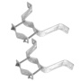 Antenna Wall Mount 4 inch W Style 3 inch Standoff Brackets