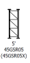 ROHN 45GSR05 5' Foot Solid Rail 45GSR Main Tower Section