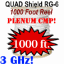 RG6 Quad Shield Plenum Rated Coaxial Cable