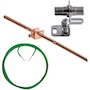 Ground Rod, Clamp and Wire Kit for Satellite TV Antennas