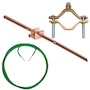Ground Rod, Clamp & Wire Kit for Telescopic Antenna Mast Poles