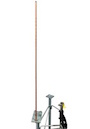 LRCL 8' Foot x 5/8" Copper Clad Lightning Rod for Tower Plate Cap & Leg Mount