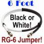 6 Foot RG6 Coaxial Jumper Cable