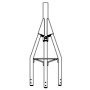  ROHN 20BG 3' foot 25G Short Top Cap Tower Section