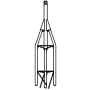 ROHN 25AG1 9 Foot 3 inch Top Cap Tower Section with 1.66 inch O.D.