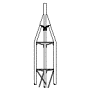 ROHN 25AG 9 Foot 2 inch O.D. Top Cap Tower Section