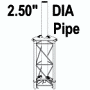 ROHN 25G Tower Top Dish Mount R-25TDM25S3KD