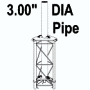 ROHN 25G Tower Top Dish Mount R-25TDM3S3KD