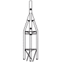 ROHN 45AG3 9 Foot Tower Top Cap Section with 2.00 OD Mast Pipe