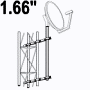 ROHN 25G Tower DBS Dish Antenna 1.66 inch Side Arm Assembly Mount R-DDM166