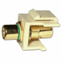 RCA to RCA Green Female Keystone Jack Insert Almond