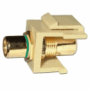 RCA to RCA Green Female Keystone Jack Insert Ivory