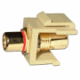 RCA to RCA Red Female Keystone Jack Insert Ivory