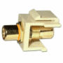 RCA to RCA Yellow Female Keystone Jack Insert Almond