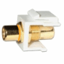 RCA to RCA Yellow Female Keystone Jack Insert White