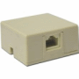 RJ45 Single Port Surface Mount Jack Ivory