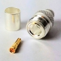 N Female Connector for Coaxial Cable | Silver on Brass | Gold Center Pin | LMR400 / RG-213 / RG-11