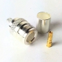  N Female Connector for Coaxial Cable | Silver on Brass | Gold Center Pin | LMR240 / RG-8X