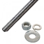  Galvanized Treaded Rod 3/8" x 5"