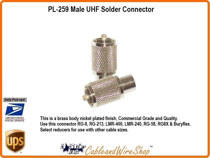PL-259 Male UHF Solder Connector | 3 Star Incorporated