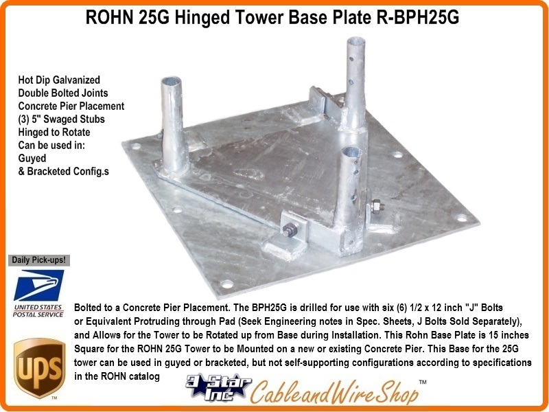 Rohn 25G 40' Tower with Hinged Base Fold Over Base 